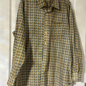 Alan Flusser Multicolor Swirl Pattern Shirt
